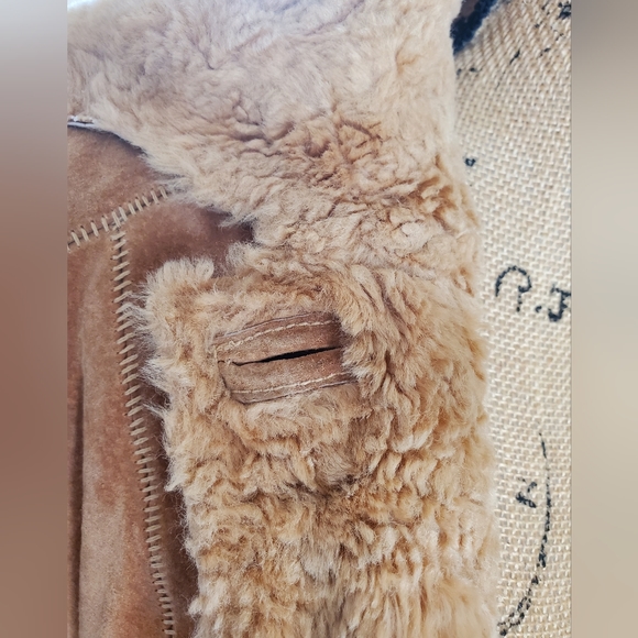 WINLET GENUINE 100 % LEATHER w/ SHEARLING LINED COAT - Picture 9 of 12